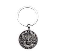 CMJ™ Rock & Roll Keyring Records Music Glass Dome If Its Too Loud Your Too Old Keychain