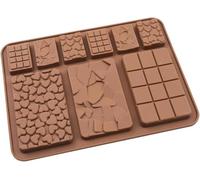 CMJ™ Thin 9 Cavity Chocolate Bar Break-Apart Silicone Chocolate Mould Wax Melt Sugarcraft Cake Fondant Break Apart UK Seller
