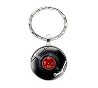 CMJ™ Vinyl Record Player Stylus Keyring Records Music Album LP Glass Dome Keychain