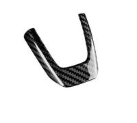 CMJAHU Fit For Abarth 595 Fiat 500 2010 2011 2012 2013 2014 2015 Real Hard Carbon Fiber Sticker Car Steering Wheel Button Interior Trim(Bottom)