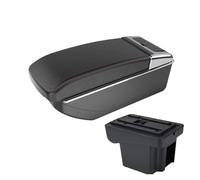 CMJAHU Fit For C-h-e-v-r-olet NIVA Car Armrest Modification Accessories Multi-functional USB Storage Box Car Center Console Interior Upgrade(B1 Black red NO USB)