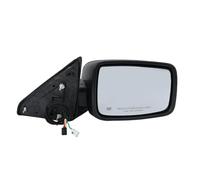 CMJAHU Fit For Dodge Ram 1500 2500 3500 2013-2018 Textured Black Power Folding Dual Lamps Side Mirror Accessories Rearview Mirror Assembly(Black right)