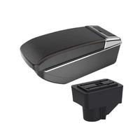CMJAHU Fit For Ford Fiesta 3 2011-2018 Center Console Modification Raised Armrest Double-layer Storage Space In The Car Interior Black(B2straight blackline)