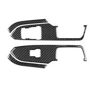 CMJAHU Fit For Ford Mustang 2015 2016 2017 2018 2019 2020 2021 2022 Window Switch Sticker Control Car Sticker Real Soft Carbon Fiber(WHITE)