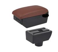 CMJAHU Fit For Geely MK For New Geely MK GC6 Car Armrest Central Storage Box New King Kong Retrofit With USB Accessories(C brown 7USB)