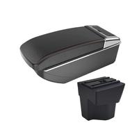 CMJAHU Fit For K-i-a Rio 3 Armrests K-i-a K2 X-line Rio 3 2011-2016 Car Center Console Accessories Interior Double-layer Storage Box Cup Holder(B1 straight red line)