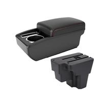 CMJAHU Fit For K-i-a RIO Armrest Box K-i-a STONIC K-i-a Rio Lx Cerato Car Center Console Modified Multi-function Storage Box Parts South America(A1 Black red NO USB)