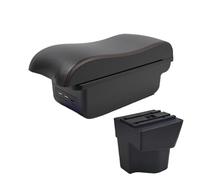 CMJAHU Fit For KIA Rio 5 Armrest Rio 2014 2013 2012 2015 2016 2017 2018 2019 Parts Car Armrest Box Storage Box Car Accessories Interior(B1 Black red 3 USB)