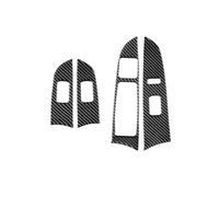 CMJAHU Fit For Lexus IS IS250 300 350c 2006 2007 2008 2009 2010 2011 2012 Car Window Switch Button Trim Sticker Real Soft Carbon Fiber