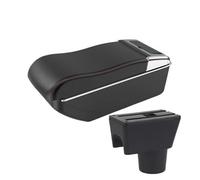 CMJAHU Fit For N-I-S-S-A-N Terrano 3 R-e-n-a-u-l-t Duster Oroch Car Modification Armrest 2012-2018 Plus Center Console Double Layer Storage Accessorie(A2 curved blackline)