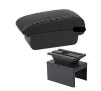 CMJAHU Fit For Opel Crossland X Car Armrest Central Storage Box Retrofit With USB Charging Car Accessories(A white line No USB)