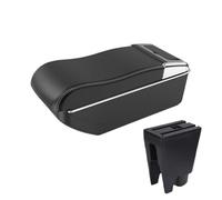 CMJAHU Fit For P-e-u-g-e-o-t 107 C-i-t-r-o-e-n C1 T-o-y-o-t-a Aygo BJ Car Armrest Modified Double-layer Storage Center Console Car Interior Accessories(A3curved Whiteline)