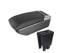 CMJAHU Fit For P-e-u-g-e-o-t 107 C-i-t-r-o-e-n C1 T-o-y-o-t-a Aygo BJ Car Armrest Modified Double-layer Storage Center Console Car Interior Accessories(B1 straight red line)