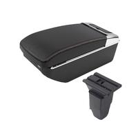 CMJAHU Fit For P-e-u-g-e-o-t 206 Armrest Box Modified Center Console Multi-function Storage Box Car Accessories USB(A2 Black line 7 USB)