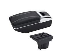 CMJAHU Fit For Perodua Aruz Armrest RUSH T-o-y-o-t-a 2019 AVANZA Car Center Console Modified Multi-function Storage Box Car Supplies Accessories(A3 white line NO USB)