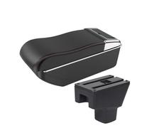 CMJAHU Fit For Suzuki IGNIS Armrest Box Dedicated Car Interior Raised To Increase Storage Space Center Console Accessories Decoration(A1 curved red line)