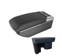CMJAHU Fit For T-o-y-o-t-a Hilux Car Armrest Interior Modification Center Console Multi-functional Storage Box USB Car Accessories Cup Holders(B1 Black red NO USB)