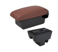 CMJAHU Fit For Volkswagen Polo 2020 202 2022 For S-K-O-D-A RAPID 2012-2022 Car Armrest Central Storage Box USB Car Accessories(A brown No USB)