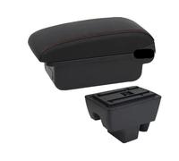 CMJAHU Fit For Volkswagen Polo 2020 202 2022 For S-K-O-D-A RAPID 2012-2022 Car Armrest Central Storage Box USB Car Accessories(A red line No USB)