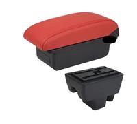 CMJAHU Fit For Volkswagen Polo 2020 202 2022 For S-K-O-D-A RAPID 2012-2022 Car Armrest Central Storage Box USB Car Accessories(A red No USB)
