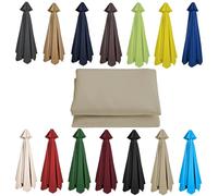 CMJYMX 200CM 2.7M 300CM Umbrella Replacement Parasol Canopy, UV50+, Waterproof, 6/8 Ribs Sun Umbrella Replacement Cloth Garden Canopy Cover Replacement Cover(Color:Top color,Size:6 ribs-2m(6.5ft))