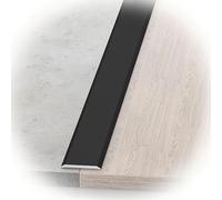 CMJYMX 90cm Floor Flat Divider Strip, Flooring Edge Trim Floor Cover Strips For Tile Hardwood Laminate Vinyl Concrete - Aluminum Transition Bar(Black,3.3cm/1.29in)