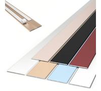 CMJYMX Aluminum Door Threshold Strip - 1Pcs×90cm Self Adhesive Flat Divider Strip - Easy To Install Threshold Cover For Joining Floor Gaps, Carpet, Tiles(Black,6cm)