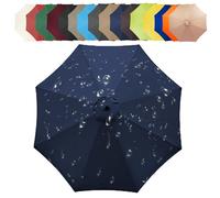 CMJYMX Replacement Parasol Canopy 6 Arms/8 Arms Umbrella Replacement Cloth 200/250/270/300/350cm Parasol Fabric Cover Waterproof Anti-UV(Navy blue,8 RIBS: 350CM/11.5FT)