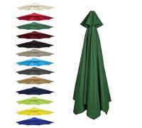 CMJYMX Replacement Parasol Canopy Cover, Umbrella Replacement Fabric Cover Sunshade Cloth, 6 Arms: 2.0/2.5/2.7/3.0 M, 8 Ribs: 2.0/2.3/2.7/3.0/3.5 M(Green,6 RIBS: 300CM/9.8FT)