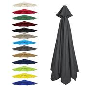 CMJYMX Replacement Parasol Canopy Cover, Umbrella Replacement Fabric Cover Sunshade Cloth, 6 Arms: 2.0/2.5/2.7/3.0 M, 8 Ribs: 2.0/2.3/2.7/3.0/3.5 M(Gray,8 RIBS: 250CM/8.2FT)