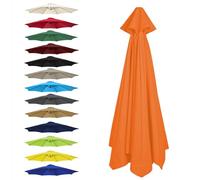 CMJYMX Replacement Parasol Canopy Cover, Umbrella Replacement Fabric Cover Sunshade Cloth, 6 Arms: 2.0/2.5/2.7/3.0 M, 8 Ribs: 2.0/2.3/2.7/3.0/3.5 M(Orange,6 RIBS: 270CM/8.8FT)