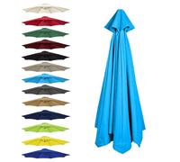 CMJYMX Replacement Parasol Canopy Cover, Umbrella Replacement Fabric Cover Sunshade Cloth, 6 Arms: 2.0/2.5/2.7/3.0 M, 8 Ribs: 2.0/2.3/2.7/3.0/3.5 M(Lake blue,8 RIBS: 230CM/7.5FT)