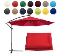 CMJYMX Replacement Parasol Canopy Sun Umbrella Replacement Cloth For 2m-6 Arms 2.7m-6 Arms 2.7m-8 Arms 3m-6 Arms 3m-8 Arms (Color : Red, Size : 8 ribs-2.7m(8.8ft))