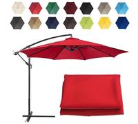 CMJYMX Replacement Parasol Canopy Sun Umbrella Replacement Cloth For 2m-6 Arms 2.7m-6 Arms 2.7m-8 Arms 3m-6 Arms 3m-8 Arms (Color : Red, Size : 6 ribs-3m(9.8ft))