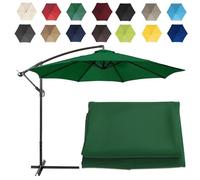 CMJYMX Replacement Parasol Canopy Sun Umbrella Replacement Cloth For 2m-6 Arms 2.7m-6 Arms 2.7m-8 Arms 3m-6 Arms 3m-8 Arms (Color : Green, Size : 6 ribs-2m(6.5ft))