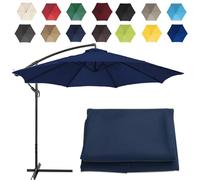 CMJYMX Replacement Parasol Canopy Sun Umbrella Replacement Cloth For 2m-6 Arms 2.7m-6 Arms 2.7m-8 Arms 3m-6 Arms 3m-8 Arms (Color : Navy blue, Size : 6 ribs-3m(9.8ft))