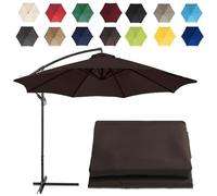CMJYMX Replacement Parasol Canopy Sun Umbrella Replacement Cloth For 2m-6 Arms 2.7m-6 Arms 2.7m-8 Arms 3m-6 Arms 3m-8 Arms (Color : Brown, Size : 6 ribs-3m(9.8ft))