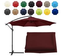 CMJYMX Replacement Parasol Canopy Sun Umbrella Replacement Cloth For 2m-6 Arms 2.7m-6 Arms 2.7m-8 Arms 3m-6 Arms 3m-8 Arms (Color : Burgundy, Size : 8 ribs-2.7m(8.8ft))