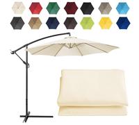 CMJYMX Replacement Parasol Canopy Sun Umbrella Replacement Cloth For 2m-6 Arms 2.7m-6 Arms 2.7m-8 Arms 3m-6 Arms 3m-8 Arms (Color : Off-white, Size : 6 ribs-2.7m(8.8ft))