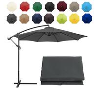 CMJYMX Replacement Parasol Canopy Sun Umbrella Replacement Cloth For 2m-6 Arms 2.7m-6 Arms 2.7m-8 Arms 3m-6 Arms 3m-8 Arms (Color : Gray, Size : 8 ribs-3m(9.8ft))