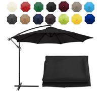 CMJYMX Replacement Parasol Canopy Sun Umbrella Replacement Cloth For 2m-6 Arms 2.7m-6 Arms 2.7m-8 Arms 3m-6 Arms 3m-8 Arms (Color : Black, Size : 8 ribs-2.7m(8.8ft))