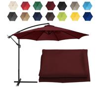 CMJYMX Replacement Parasol Canopy Sun Umbrella Replacement Cloth For 2m-6 Arms 2.7m-6 Arms 2.7m-8 Arms 3m-6 Arms 3m-8 Arms (Color : Burgundy, Size : 6 ribs-3m(9.8ft))