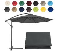 CMJYMX Replacement Parasol Canopy Sun Umbrella Replacement Cloth For 2m-6 Arms 2.7m-6 Arms 2.7m-8 Arms 3m-6 Arms 3m-8 Arms (Color : Gray, Size : 6 ribs-2m(6.5ft))
