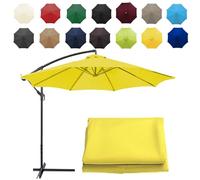 CMJYMX Replacement Parasol Canopy Sun Umbrella Replacement Cloth For 2m-6 Arms & 3m-8 Arms (Yellow, 8 ribs-3m(9.8ft))
