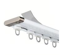 CMJYMX Ultra-Thin Curtain Track, Self Adhesive Aluminium Sliding Ceiling Track System For Curtains, Easy To Install Curtain Rails(White,150cm/4.92FT)