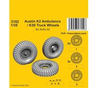 Cmk 129-3152 - 1:35 Austin K2 Ambulance / K30 Truck Wheels for Airfix Kits - New