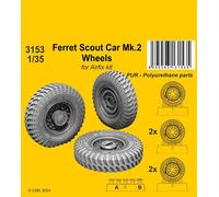 Cmk 129-3153 - 1:35 Ferret Scout Car Mk.2 Wheels for Airfix Kits - New