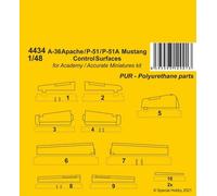 Cmk 129-4434 - 1:48 A-36 Apache / P-51 / P-51A Mustang Control Surfaces - New