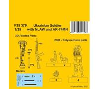 Cmk 129-F35379 - 1:35 Ukrainian Soldier with NLAW and AK-74MN - New