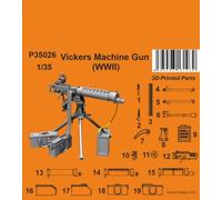 Cmk 129-P35026 - 1:35 Vickers Machine Gun (WWII Variant) - New